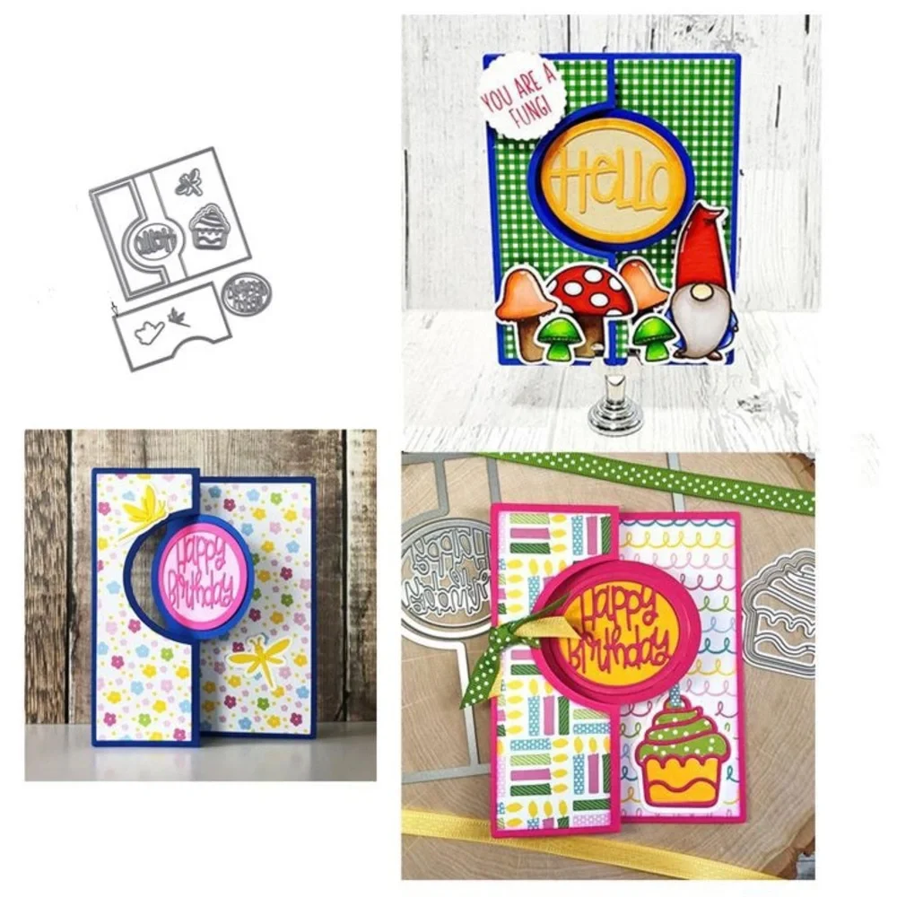 Oval Flip It Card Base 13pc Amazing NAME BRAND Die Cuts - Picture 3 of 14